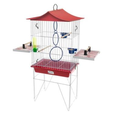 Imagem de Gaiola Viveiro Calopsita Mansa com bandejas laterais Completa Com Aces