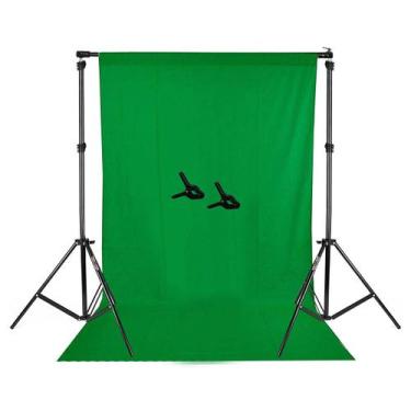 Imagem de Kit Fundo Infinito Fotográfico c/ 2 Tripés + Barra + 2 Grampos + Fundo