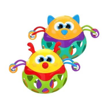 Imagem de Chocalho Infantil Chocalho Colorido Brinquedo Infantil Interativo para Estímulo Sensorial com Som Suave Colorido JP