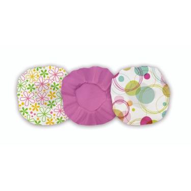 Imagem de Kit Touca de Banho Prova D'água 100% Polietileno 25cm com 3 Peças Estampas Sortidas OEM...