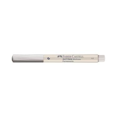 Imagem de Marcador Permanente Faber-Castell MultiMark Branco 1.0mm  Multisuperfí