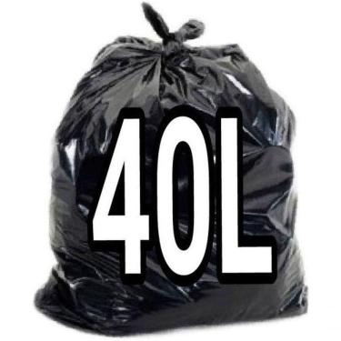 Imagem de Saco para Lixo 40 Litros Preto 50x60cm Parede Dupla com 100 Unidades Higipack
