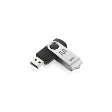 Imagem de Pendrive twist preto 16gb - MULTILASER