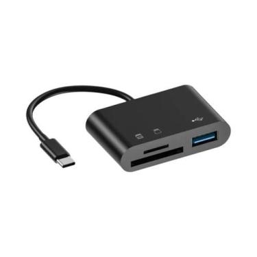 Imagem de Adaptador Hub USB Tipo C 3 Em 1 Para Transferência De Dados Para iPhon