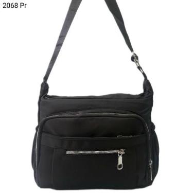 Imagem de Bolsa Feminina Transversal Nylon com Divisões Impermeável Super Leve 2