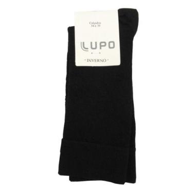Imagem de Meia de Lã Masculina Lupo Inverno 4662-001  Do 34 ao 39, Preto, UN