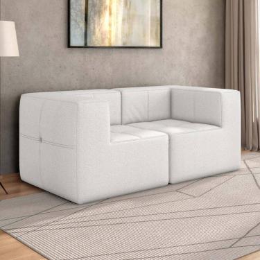 Imagem de Sofá Modulado na Caixa 2 Lugares 154cm Espuma D33 Multimóveis CR45356