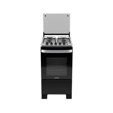 Imagem de Fogão Itachef 4 Bocas com Mesa de Inox e Tripla Chama Itatiaia, Preto,