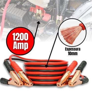 Imagem de Bateria Cabo De Chupeta 1200 amp Transmissão 12mm Carro, Caminhão - MB