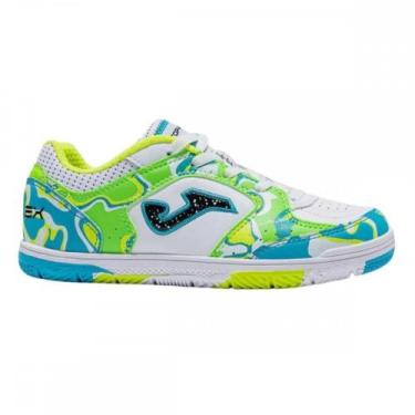 Imagem de Chuteira Joma Top Flex Jr 2662 Futsal Indoor Infantil, Branco, 35