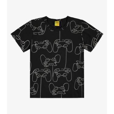 Imagem de Camiseta Masculina Estampada Trick Nick Preto, 4, Preto