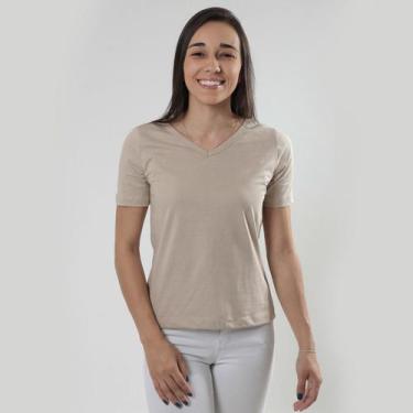 Imagem de Camiseta Básica Feminina Baby Look Blusinha Algodão Confortável - MT C