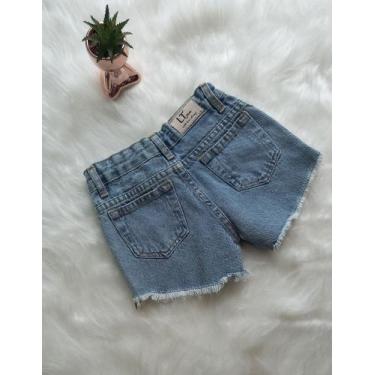 Imagem de Short jeans infantil com regulador na cintura . - Lico e Teca , Azul, 