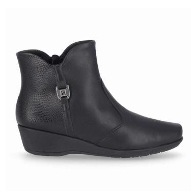 Imagem de Bota Piccadilly Anabela Cano Baixo Joanete 143249 Preto, 38, Preto