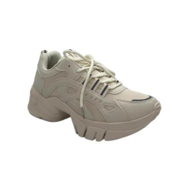 Imagem de Tênis Feminino Ramarim Sneaker Casual Flatform Chunky , 38, Off white