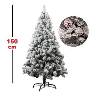 Imagem de Árvore De Natal Com Neve Top Luxo 1,50m C/ 412 Galhos - D' Presentes