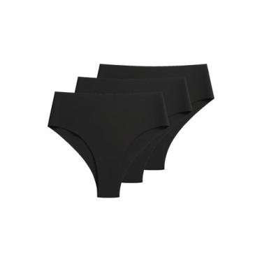 Imagem de Kit com 3 Calcinhas Fio Dental Hot Pant Liz 50255, Preto, G