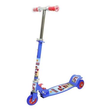 Imagem de Patinete Infantil Dobrável 03 Rodas Radical Até 50kg Top Azul - Dm Toy