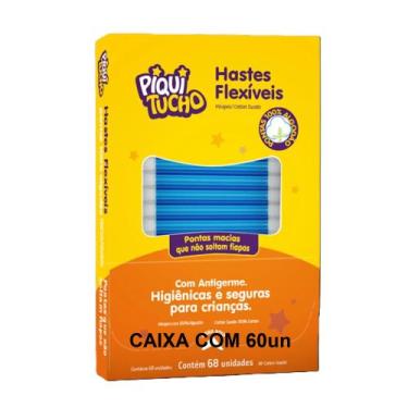 Imagem de HASTES FLEXÍVEIS PIQUITUCHO C/ 68UN - CAIXA COM 60un