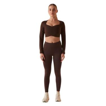 Imagem de Legging Feminina Fila 1162833 Flat Life II, Castanho escuro, G