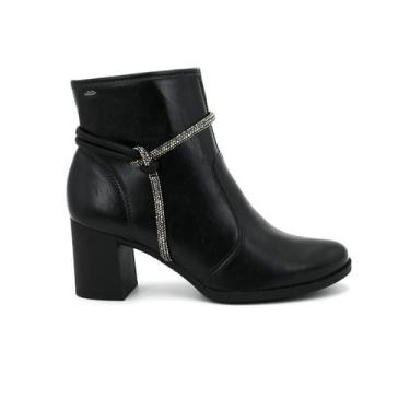 Imagem de Bota Feminina Dakota Original D2191 Strass Salto Confortavel, 36, Pret