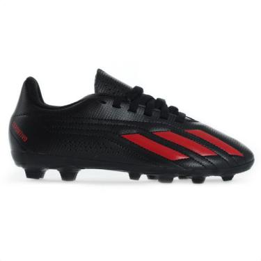 Imagem de Chuteira Adidas Campo Deportivo II FxG J Preto e Vermelho - Infantil, 
