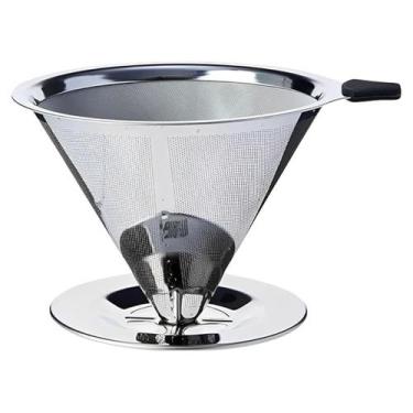 Imagem de Filtro Coador de Café Peneira Inox Reutilizável Sem Papel P - Dexin
