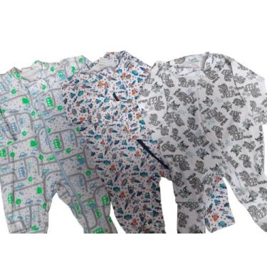Imagem de Kit Combo Macacão Infantil Bebê Pijama - Belas e Belas, Menino, 2