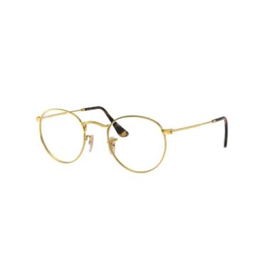 Imagem de Óculos de Grau Ray Ban RB3447VL 2500 Redonda Dourado Tam. 50