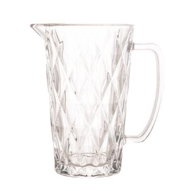 Imagem de Jarra de Vidro Diamonds para Água e Suco 1L Design Inspirado em Diamantes Uso à Mesa Transparente Lyor