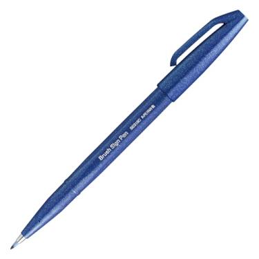 Imagem de Pentel Caneta Pincel Brush Sign Pen Azul SM/SES15C-C