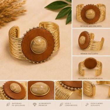 Imagem de Bracelete Boho Chic Femininos Luxo Vintage Diversos Modelos Cor:05 - M