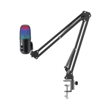 Imagem de Microfone Gamer De Mesa Rise Mode Elite 04 RGB P3/usb-c Preto - Rm-me-04-b.