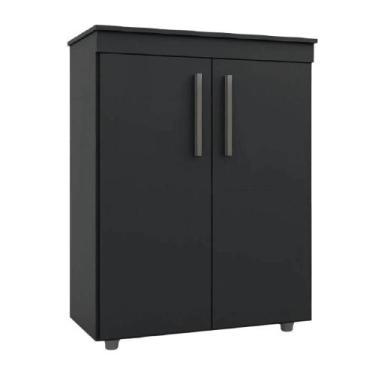 Imagem de Armário Multiuso Organizador Office 2 Portas Advantage Preto Batrol - 