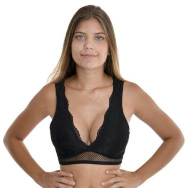 Imagem de Top sem Bojo em Renda e Tule Honey Liebe., P, Preto