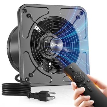 Imagem de Exaustor Amico 8" 686 CFM com controle remoto, 9 velocidades e timer