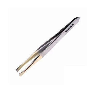 Imagem de Pinça Para Sobrancelha Diagonal Ponta Dourada 3.5 Dilcintia