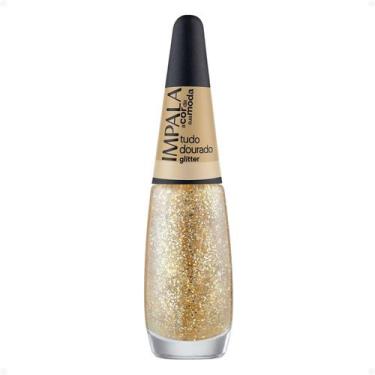 Imagem de Esmalte Glitter Impala A Cor da Sua Moda Tudo Dourado 7,5ml