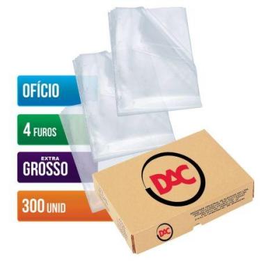 Imagem de Envelope plástico ofício 0.20 4 furos 088 caixa com 300 unidades - Dac