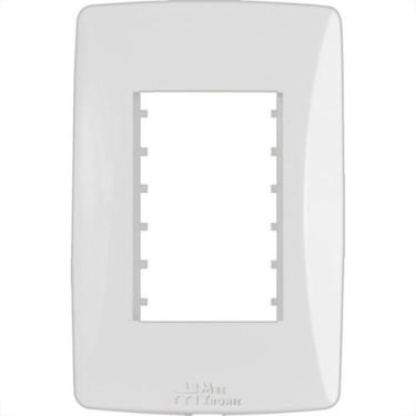 Imagem de Placa Mectronic Petra 4X2 - 2 Modulos Conjunto Modular Branca - 82002
