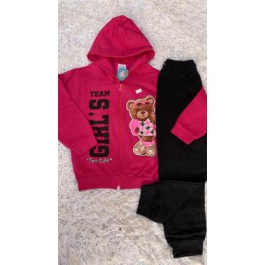 Imagem de Moletom Flanelado Feminino Infantil Estiloso e confortável! - sem marc