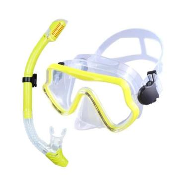 Imagem de Máscara De Mergulho Profissional Para Adultos Com Snorkel, Conjunto De