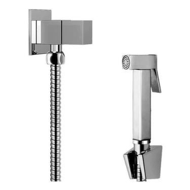 Imagem de Ducha Higienica Quadrada Em Metal Completa Gatilho Luxo - AQUILA