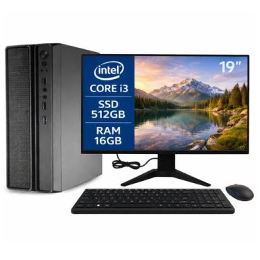Imagem de Computador Slim i3 8ª Geração 16GB SSD 512GB Windows 11 Home Office - 