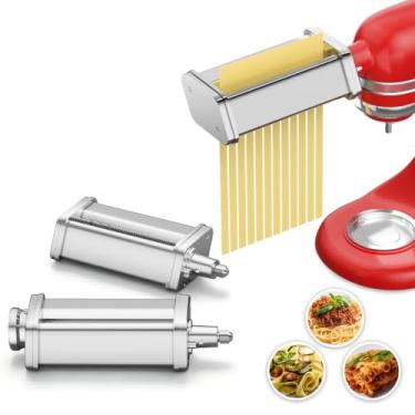 Imagem de Conjunto de acessórios para máquina de massa para todas as batedeiras KitchenAid, conjunto de 3 peças