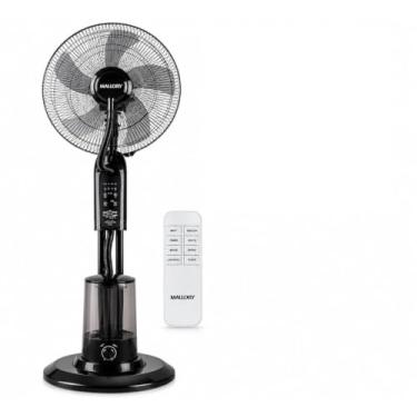 Imagem de MegaStar, Ventilador Climatizador, com Umidificador, Timer, 220V, 5 Pás Turbo, de Coluna, 2 em 1 Resfriador, Preto, Completo, com Controle.