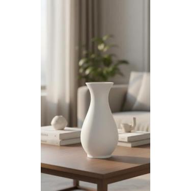 Imagem de Vaso Decorativo de Porcelana Branca 22cm - Congratulations Store