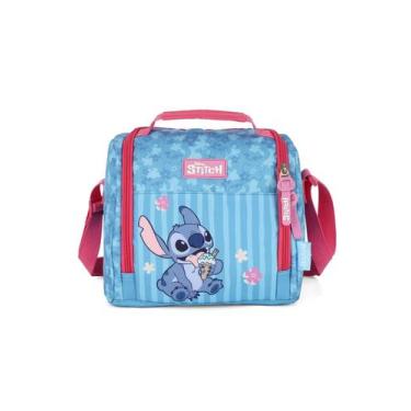 Imagem de Lancheira Escolar Juvenil Média Stitch e Angel Disney, Pink, Único