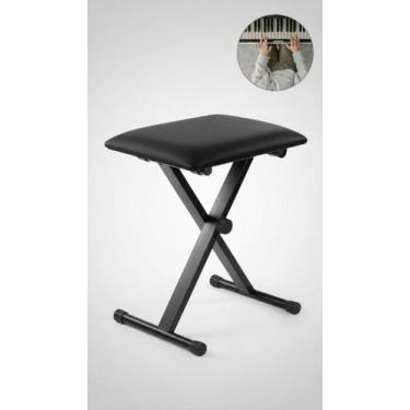 Imagem de Banco de Teclado Ajustável Acolchoado Preto - Congratulations Store