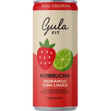 Imagem de Kombucha Gula Fit Morango com Limão Zero Açúcar